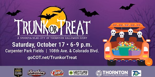 Trunk or Treat: A Spooktacular City of Thornton Halloween Event