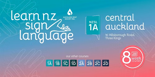 NZ Sign Language (NZSL) Level 1A Course - Term 4 2026