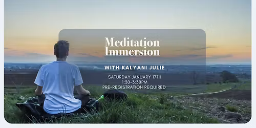 Meditation Immersion