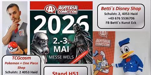 Austria Comic Con mit Betti`s Disney Shop und TCGCosm