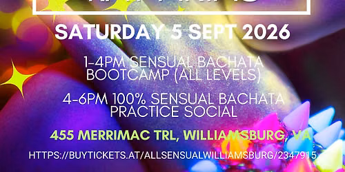 ALL SENSUAL Bootcamp+Social September 5, 2026 Williamsburg with Kat Arias
