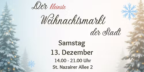 Der kleinste Weihnachtsmarkt der Stadt - Sa. 13.12. - Theos Biergarten