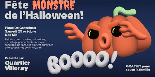 F\u00eate MONSTRE de l\u2019Halloween de Quartier Villeray \ud83d\udc7b\ud83d\udd78\ufe0f\ud83c\udf83