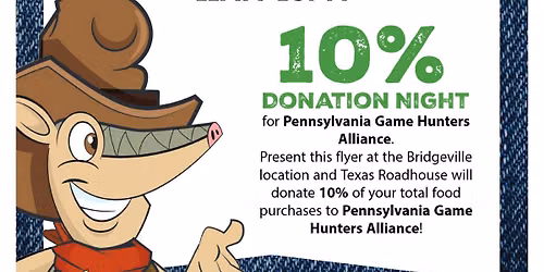 Dine to Donate at Texas Roadhouse Bridgeville