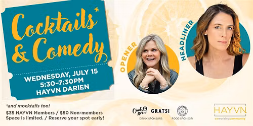 Cocktails (or Mocktails) & Comedy: Summer Social