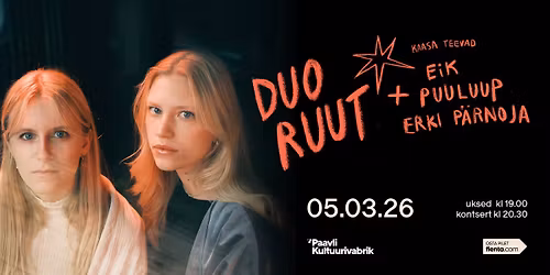 DUO RUUDU KONTSERT \u201cILMATEADE\u201d