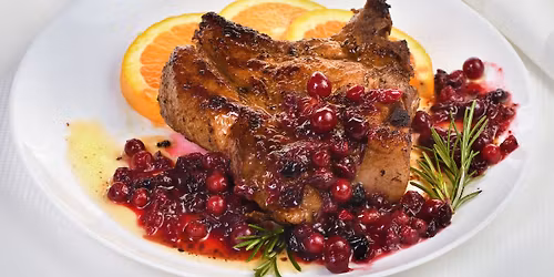 Seared Pork Chops With Cranberry Reduction