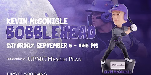 Erie Moon Mammoths | Strike Out Cancer Weekend | Kevin McGonigle Bobblehead Giveaway