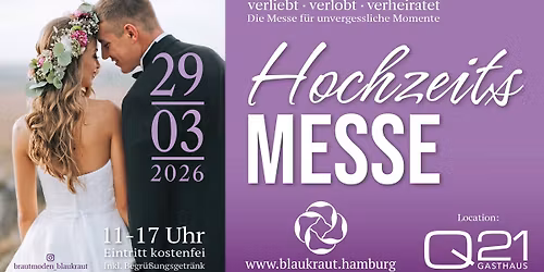 \ud83d\udc8d Hochzeitsmesse im Q21 Gasthaus Hamburg