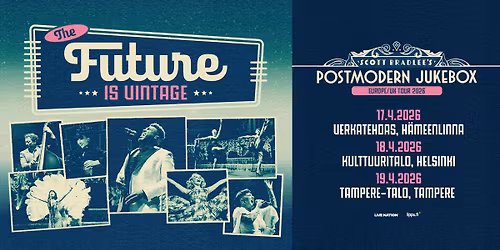 Scott Bradlee's Postmodern Jukebox (US): The Future Is Vintage, Kulttuuritalo, Helsinki 18.4.2026