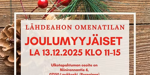 L\u00e4hdeahon omenatilan joulumyyj\u00e4iset