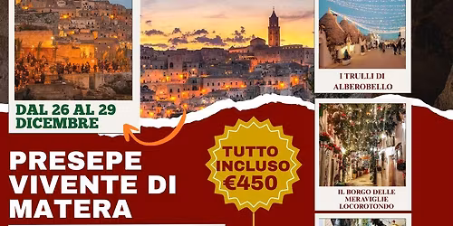 PRESEPE VVENTE DI MATERA E LUMINARIE DELLA PUGLIA