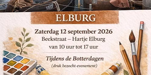 Kunst & Creatie Markt Elburg tijdens de Botterdagen op zaterdag 12 september 2026
