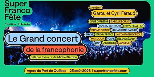 Le Grand concert de la francophonie c\u00e9l\u00e8bre l'oeuvre de Michel Sardou