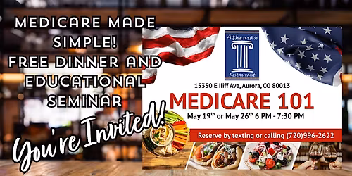 FREE Turning 65 Medicare Dinner at the Athenian