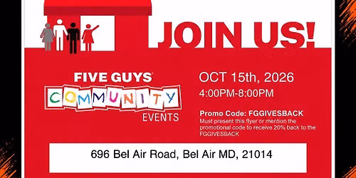 Five Guys Fundraiser