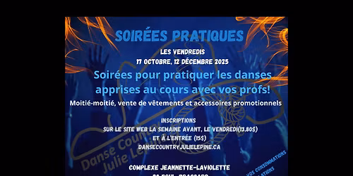 Soir\u00e9e Pratique de Danse Country Julie L\u00e9pine