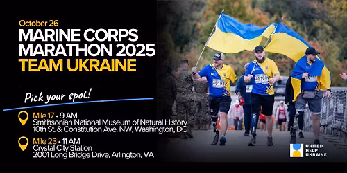 Cheer on Team Ukraine at the Marine Corps Marathon