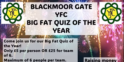 Blackmoor Gate Young Farmers Big Fat Quiz