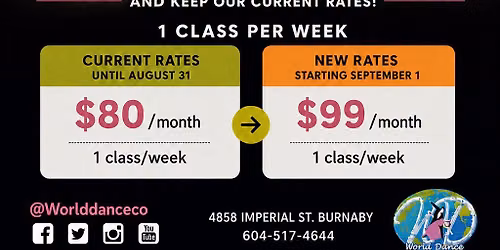 Standard Ballroom \u2013 First Class FREE! Join us this September and discover the elegance of Standard