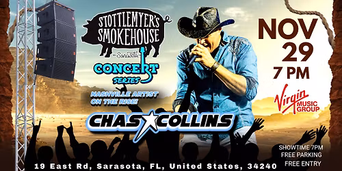 Chas Collins Turns up the Heat at Stottlemyer's Smokehouse