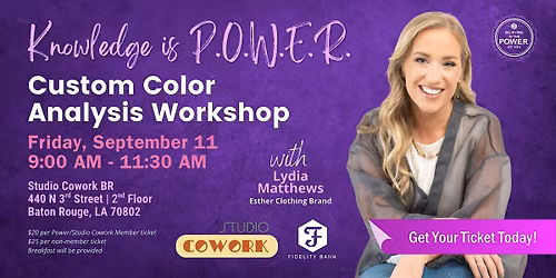 Knowledge is POWER: Custom Color Analysis Workshop