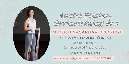 Cardio (ugr\u00e1l\u00e1smentes) PILATES-GERINCTR\u00c9NING, ak\u00e1r l\u00e1b\/csukl\u00f3s\u00fallyal + vezetett relax\u00e1ci\u00f3