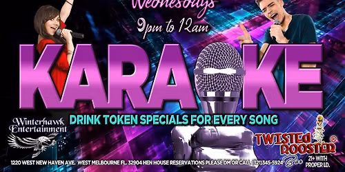 Wednesday Night Karaoke at Twisted Rooster