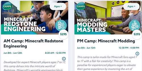 Week of Minecraft Modding & Redstone Summer Camp  