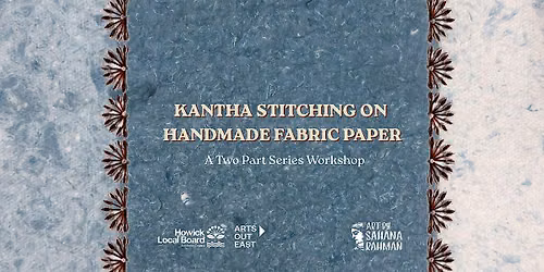 Kantha Stitching on Handmade Fabric Paper