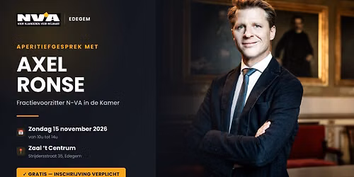 Aperitiefgesprek met Axel Ronse in Edegem