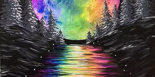 \ud83c\udf08 \u201cPaint and Sip: Magical Rainbow Moon\u201d