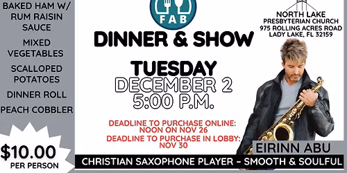 FAB - $10 Dinner & Show