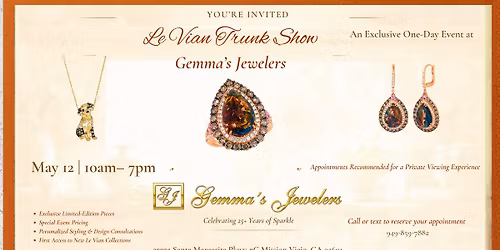 \u2728 Le Vian Trunk Show \u2013 Mission Viejo \u2728