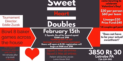 Sweet Heart Doubles 2026