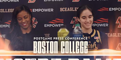 Boston College Eagles at Notre Dame Fighting Irish Womens Basketball