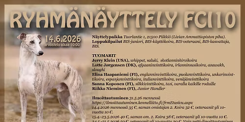 Ryhm\u00e4n\u00e4yttely FCI 10, 14.06.2026 Kaarina
