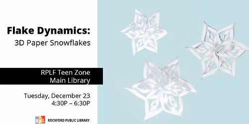 Flake Dynamics: 3D Paper Snowflakes