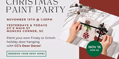 Christmas Paint Party with CC's Door Decor