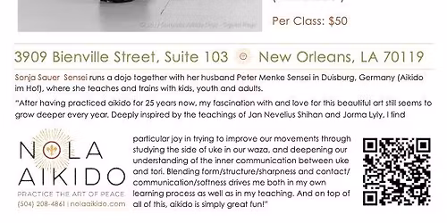 Sonja Sauer Sensei Friendship Seminar in New Orleans