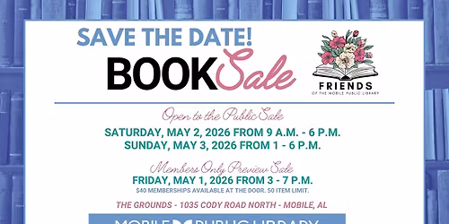 Friends of the Mobile Public Library 2026 Book Sale