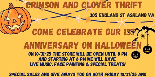 Crimson And Clover Thrift Anniversary Celebration