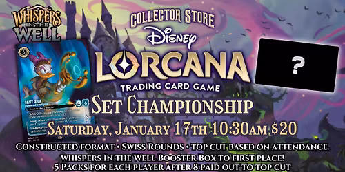 Lorcana TCG: Whispers in the Well Set Championship!