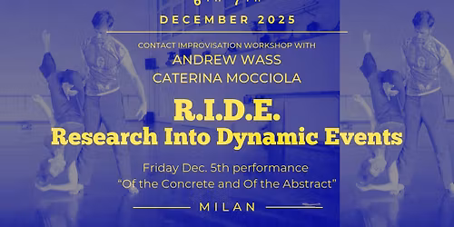 R.I.D.E. Research Into Dynamic Events - CI WORKSHOP