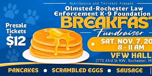K-9 Foundation Pancake Breakfast Fundraiser