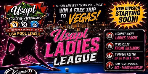 NEW LADIES 8 BALL DIVISION - MONDAYS AT KROME
