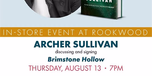 Archer Sullivan discussing and signing Brimstone Hollow