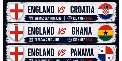 England v Panama (front bar only) basket meals including burgers available