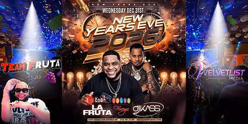 LA FRUTA New Years Eve Party 2026 at Salsa Con Fuego NYC