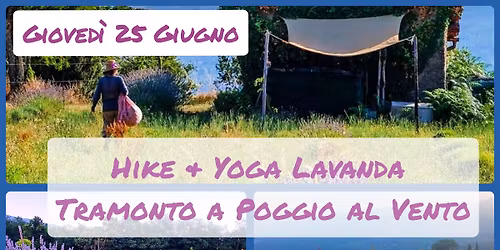 Tramonto tra la Lavanda di Poggio al Vento - Hike & Yoga
